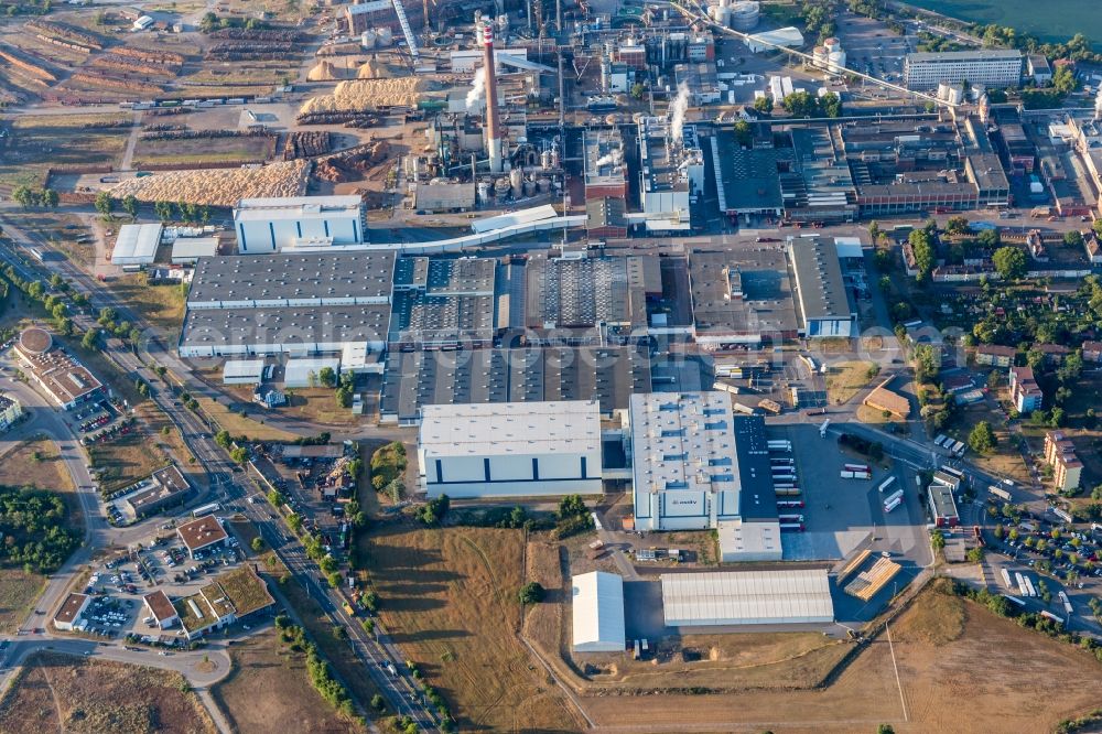 Aerial image Mannheim - Building and production halls on the premises Essity Mannheim (ZeWa) in the district Sandhofen in Mannheim in the state Baden-Wurttemberg, Germany