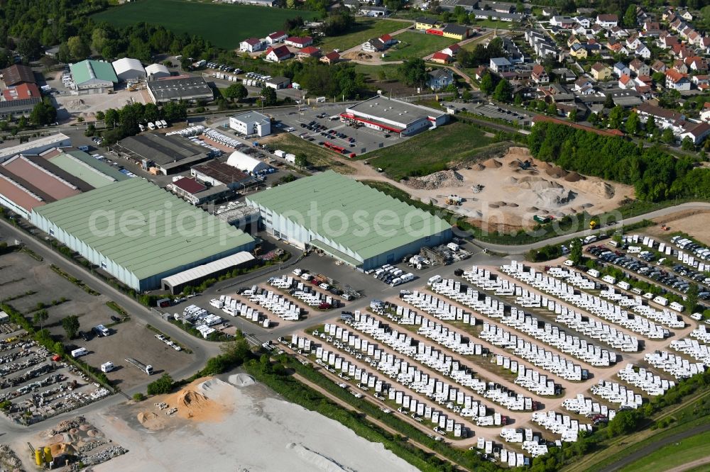 Aerial image Sprendlingen - Building and production halls on the premises of Eura Mobil GmbH in Sprendlingen in the state Rhineland-Palatinate, Germany