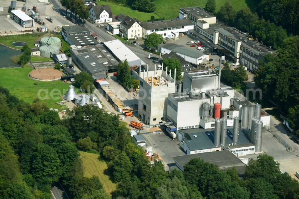 Aerial image Lindlar - Building and production halls on the premises of Eurolat GmbH in Lindlar in the state North Rhine-Westphalia, Germany