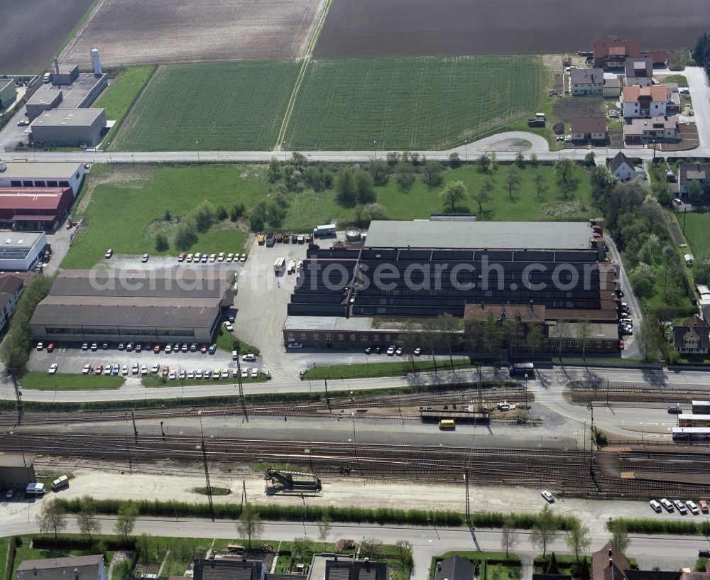 Vaihingen an der Enz from above - Building and production halls on the premises of Fakir Hausgeraete GmbH on Industriestrasse in Vaihingen an der Enz in the state Baden-Wuerttemberg, Germany