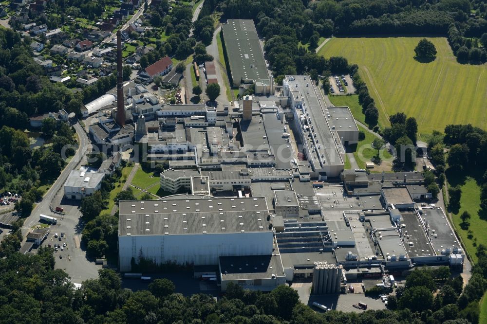 Aerial image Osnabrück - Building and production halls on the premises of Felix Schoeller Holding GmbH & Co. KG in Osnabrueck in the state Lower Saxony