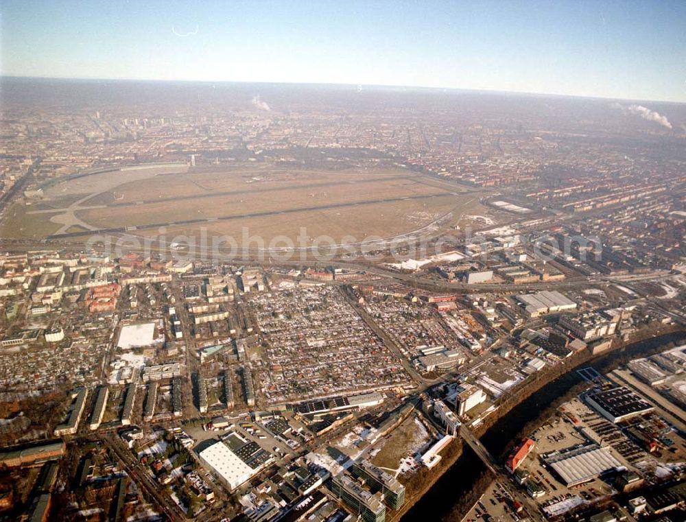 Berlin - Tempelhof from the bird's eye view: 