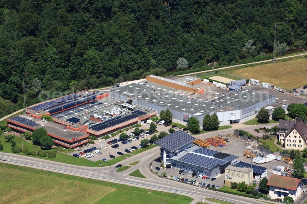 Aerial image Schopfheim - Building and production halls on the premises of Firma Wuerth Elektronik in Schopfheim in the state Baden-Wuerttemberg