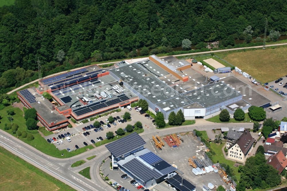 Aerial photograph Schopfheim - Building and production halls on the premises of Firma Wuerth Elektronik in Schopfheim in the state Baden-Wuerttemberg