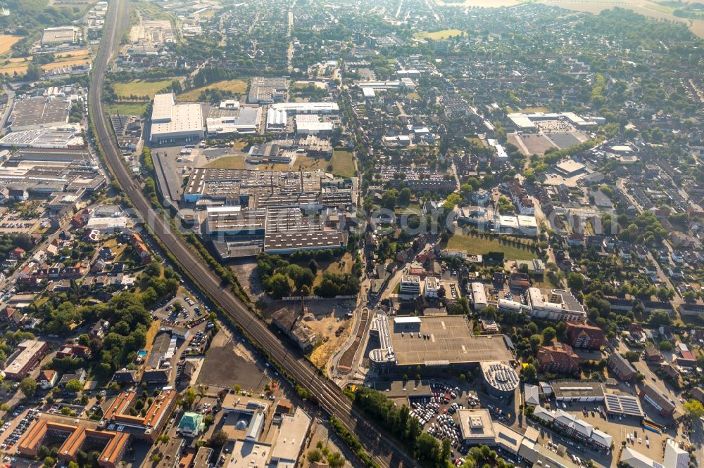 Aerial image Ahlen - Building and production halls on the premises of Franz Kaldewei GmbH & Co. KG on Beckumer Strasse in Ahlen in the state North Rhine-Westphalia, Germany