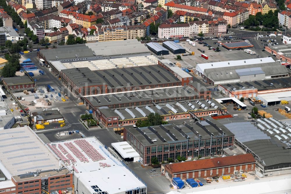 Aerial image Nürnberg - Building and production halls on the premises of FRAPACK GmbH in Nuremberg in the state Bavaria, Germany