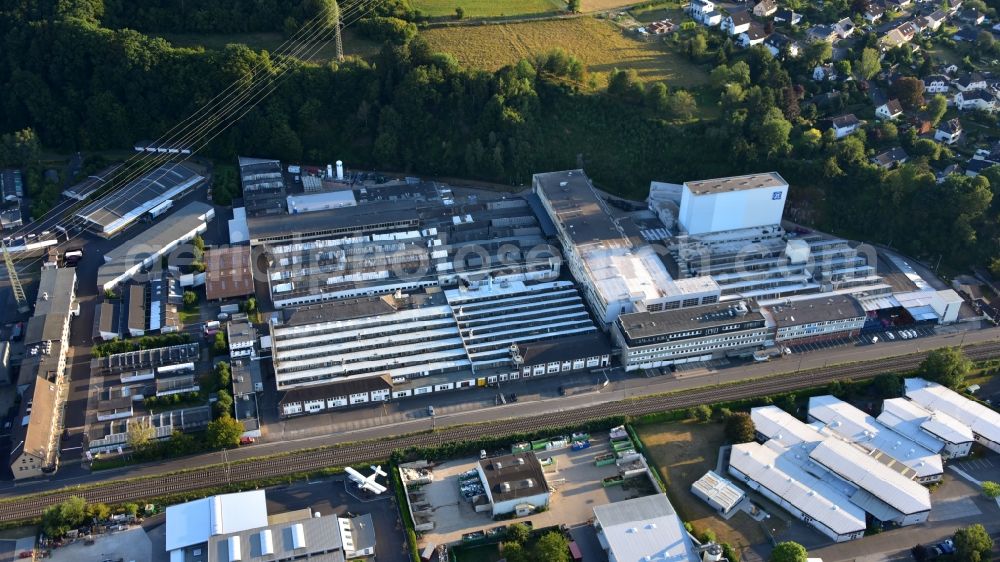 Aerial photograph Eitorf - Factory premises of ZF Friedrichshafen AG in Eitorf in the state North Rhine-Westphalia, Germany