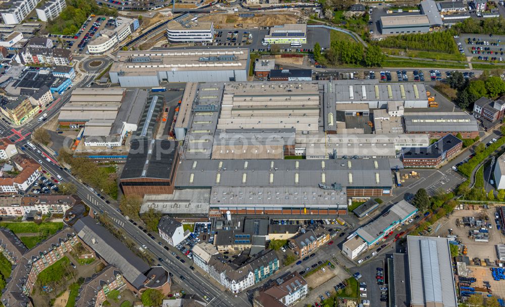 Witten from above - Building and production halls on the premises of ZF Friedrichshafen AG on Mannesmannstrasse in Witten in the state North Rhine-Westphalia, Germany