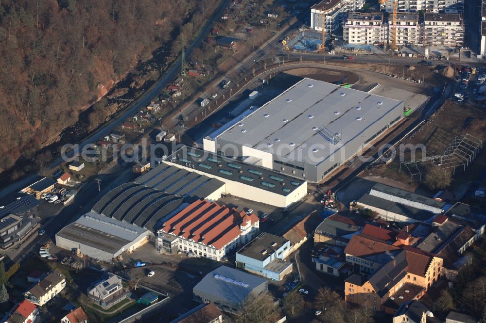 Schopfheim from above - Buildings and new production halls on the premises of market leader for vaccum technology, Gardner Denver in Schopfheim in the state Baden-Wuerttemberg