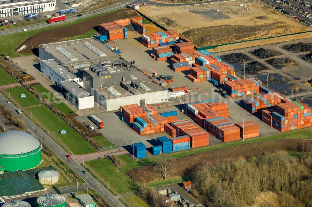 Aerial photograph Dorsten - Building and production halls on the premises of Genan GmbH on Gottlieb-Daimler-Strasse in Dorsten in the state North Rhine-Westphalia, Germany