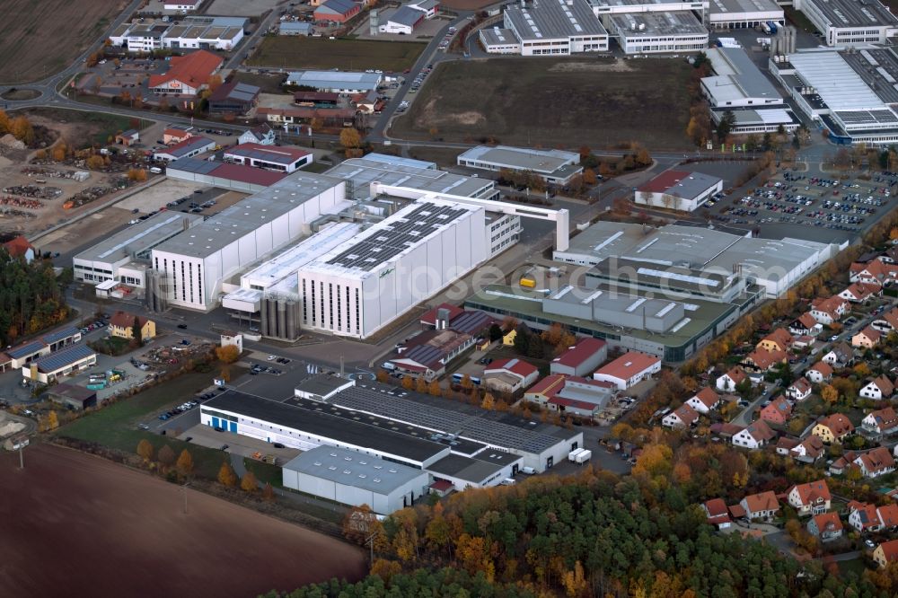 Dietenhofen from above - Building and production halls on the premises of geobra Brandstaetter Stiftung & Co. KG in Dietenhofen in the state Bavaria, Germany