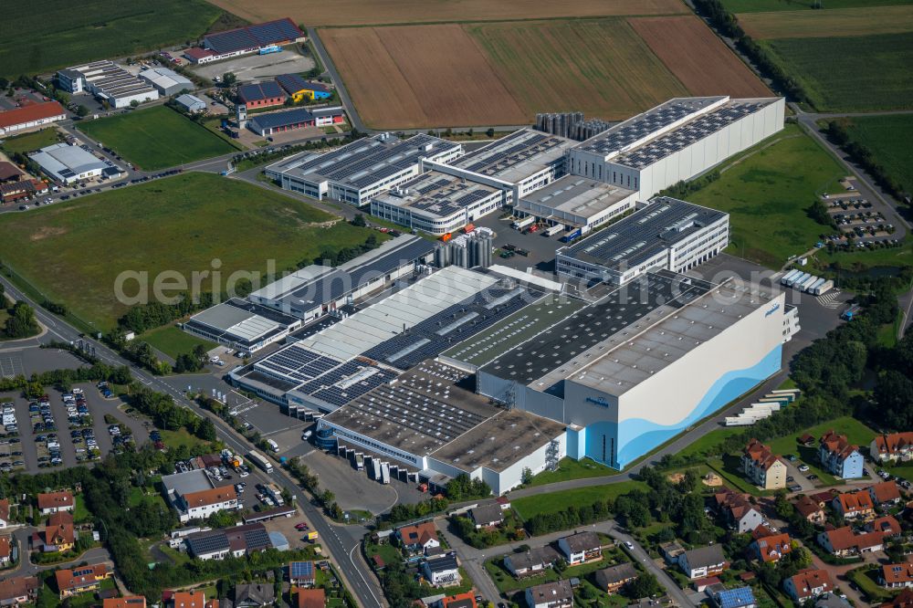 Dietenhofen from the bird's eye view: Building and production halls on the factory premises of geobra Brandstaetter Stiftung & Co. KG on Neustaedter Strasse in Dietenhofen in the state Bavaria, Germany