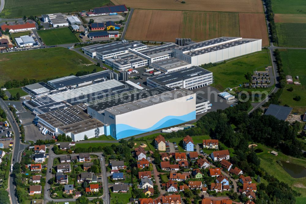 Aerial image Dietenhofen - Building and production halls on the factory premises of geobra Brandstaetter Stiftung & Co. KG on Neustaedter Strasse in Dietenhofen in the state Bavaria, Germany