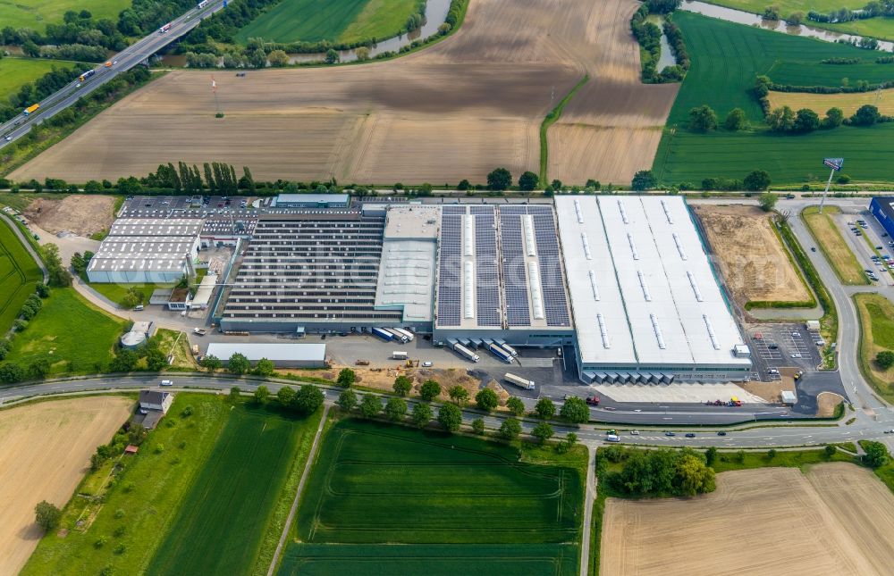 Aerial photograph Werne - Building and production halls on the premises in Gewerbegebiet Brede - Stockumer Strasse in Werne in the state North Rhine-Westphalia, Germany