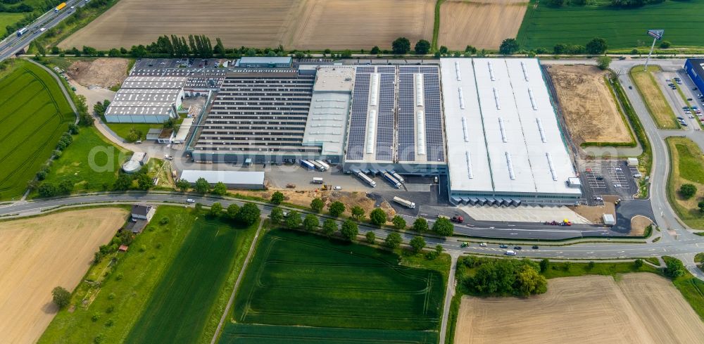 Werne from above - Building and production halls on the premises in Gewerbegebiet Brede - Stockumer Strasse in Werne in the state North Rhine-Westphalia, Germany