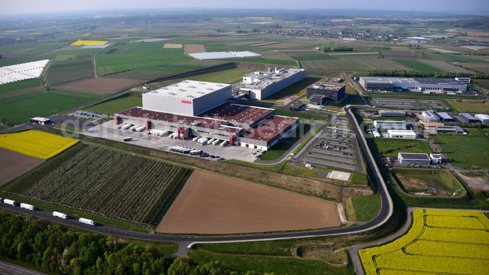 Grafschaft from above - Factory premises of Haribo GmbH in Grafschaft in the state Rhineland-Palatinate, Germany