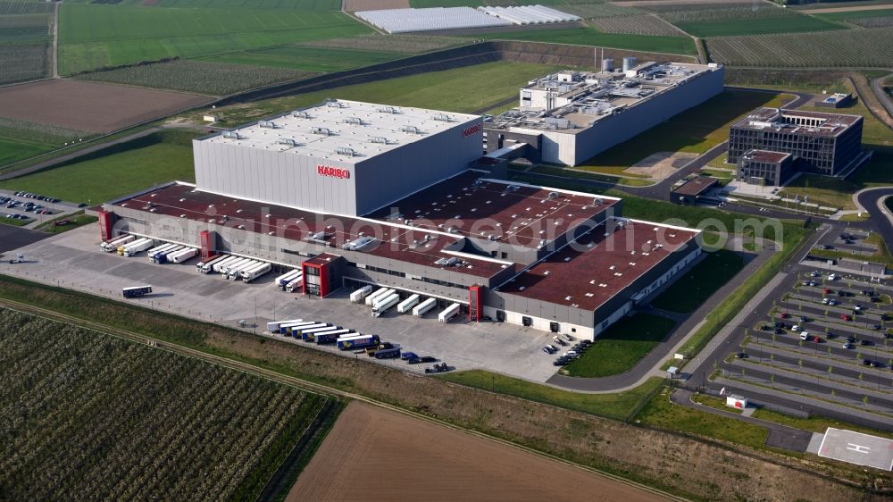 Aerial image Grafschaft - Factory premises of Haribo GmbH in Grafschaft in the state Rhineland-Palatinate, Germany