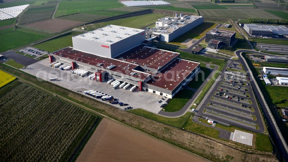 Aerial image Grafschaft - Factory premises of Haribo GmbH in Grafschaft in the state Rhineland-Palatinate, Germany