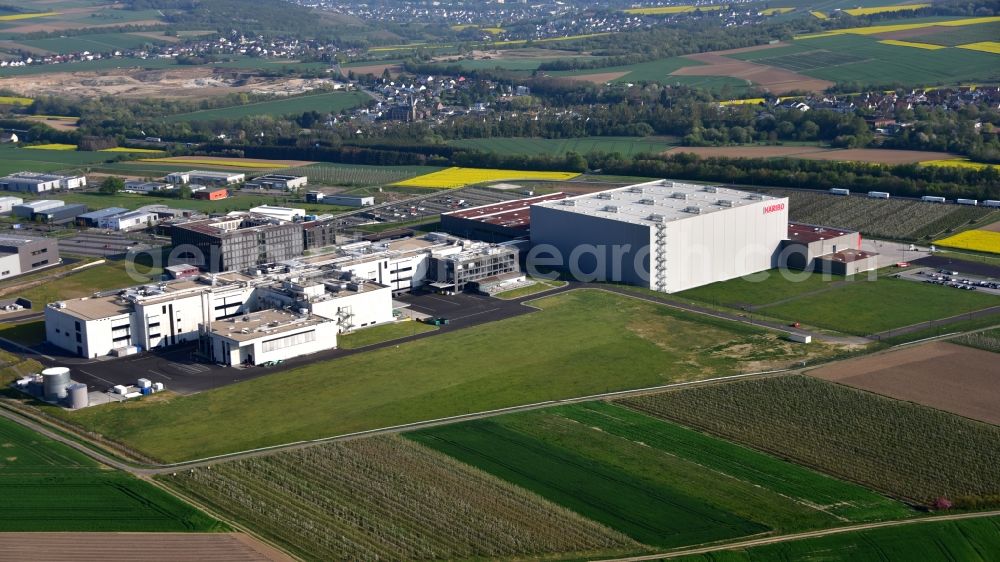 Grafschaft from the bird's eye view: Factory premises of Haribo GmbH in Grafschaft in the state Rhineland-Palatinate, Germany