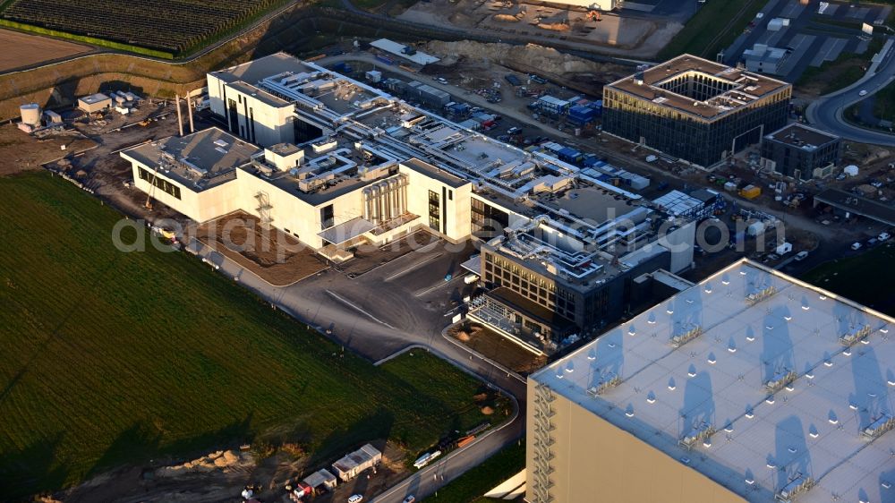 Grafschaft from above - Building and production halls on the premises of HARIBO GmbH in the district Ringen in Grafschaft in the state Rhineland-Palatinate, Germany