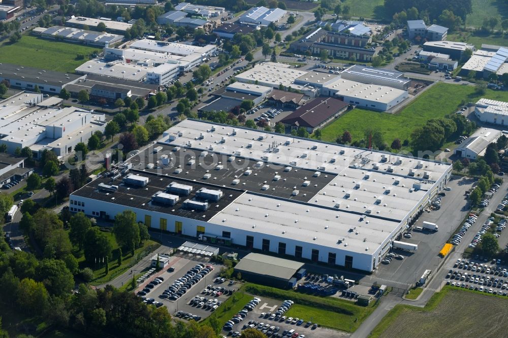 Espelkamp from the bird's eye view: Building and production halls on the premises of Harting Applied Technologies GmbH & Co. KG in Espelkamp in the state North Rhine-Westphalia, Germany