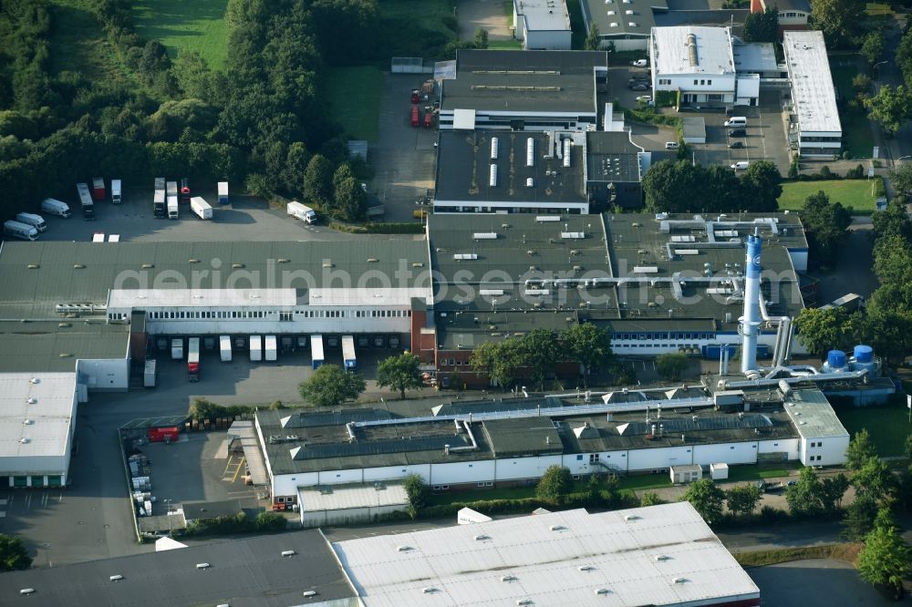 Aerial photograph Schenefeld - Building and production halls on the premises of Hermes Schleifmittel GmbH & CO. KG on Osterbrooksweg in Schenefeld in the state Schleswig-Holstein