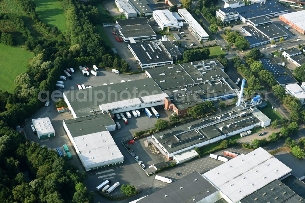 Aerial photograph Schenefeld - Building and production halls on the premises of Hermes Schleifmittel GmbH & CO. KG on Osterbrooksweg in Schenefeld in the state Schleswig-Holstein