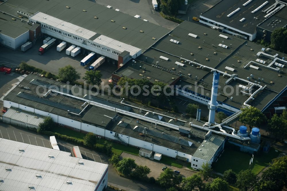 Aerial photograph Schenefeld - Building and production halls on the premises of Hermes Schleifmittel GmbH & CO. KG on Osterbrooksweg in Schenefeld in the state Schleswig-Holstein