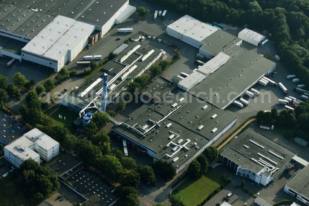 Schenefeld from the bird's eye view: Building and production halls on the premises of Hermes Schleifmittel GmbH & CO. KG on Osterbrooksweg in Schenefeld in the state Schleswig-Holstein