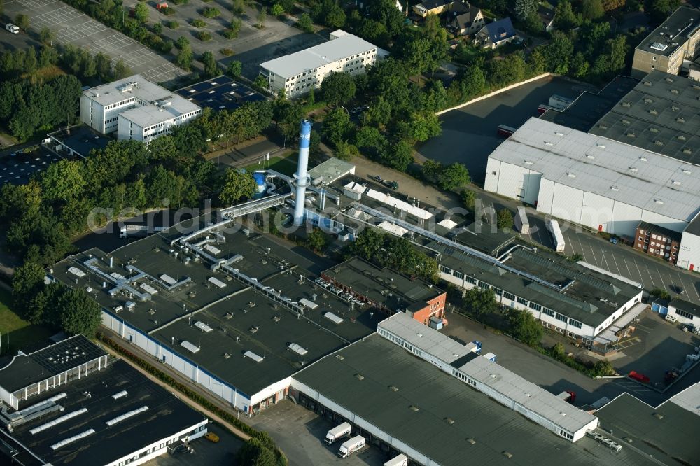 Schenefeld from above - Building and production halls on the premises of Hermes Schleifmittel GmbH & CO. KG on Osterbrooksweg in Schenefeld in the state Schleswig-Holstein