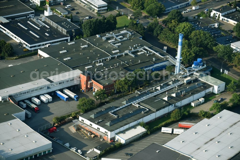 Aerial photograph Schenefeld - Building and production halls on the premises of Hermes Schleifmittel GmbH & CO. KG on Osterbrooksweg in Schenefeld in the state Schleswig-Holstein