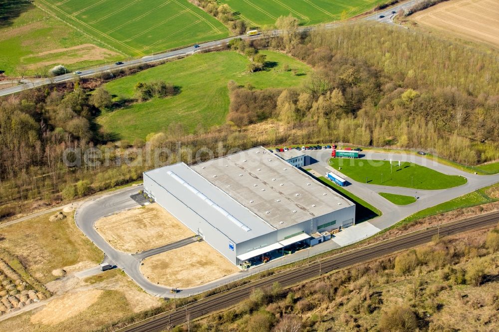 Aerial photograph Hagen - Building and production halls on the premises of HFS Hagener Feinblech Service GmbH in Hagen in the state North Rhine-Westphalia