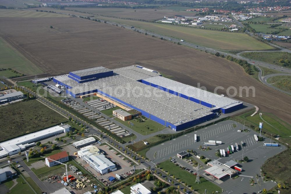 Aerial photograph Amt Wachsenburg - Building and production halls on the premises of the Hoermann KG in Amt Wachsenburg in the state Thuringia, Germany