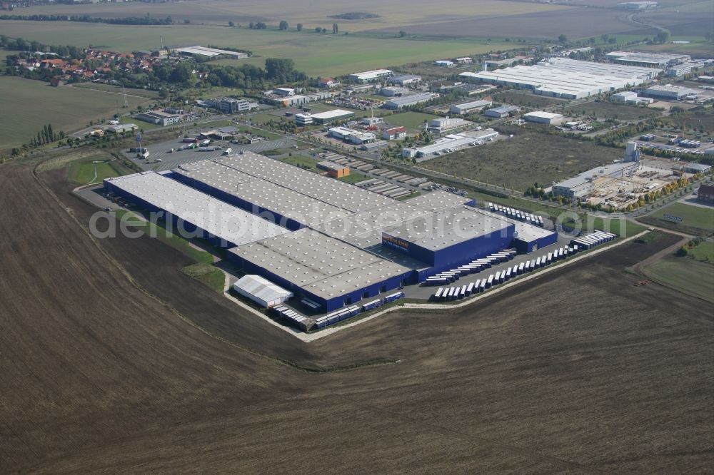 Aerial photograph Amt Wachsenburg - Building and production halls on the premises of the Hoermann KG in Amt Wachsenburg in the state Thuringia, Germany