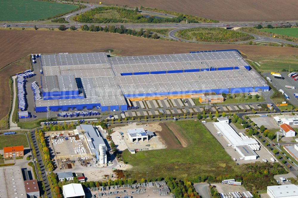 Aerial photograph Amt Wachsenburg - Building and production halls on the premises of the Hoermann KG in Amt Wachsenburg in the state Thuringia, Germany