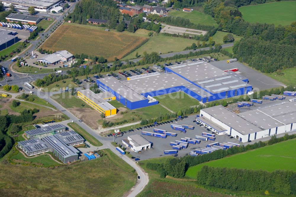 Aerial photograph Steinhagen - Building and production halls on the premises of the Hoermann KG Antriebstechnik in Steinhagen in the state North Rhine-Westphalia, Germany