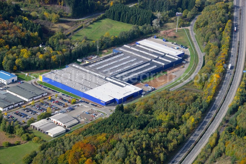 Aerial photograph Nohfelden - Building and production halls on the premises of the Hoermann KG in Nohfelden in the state Saarland, Germany