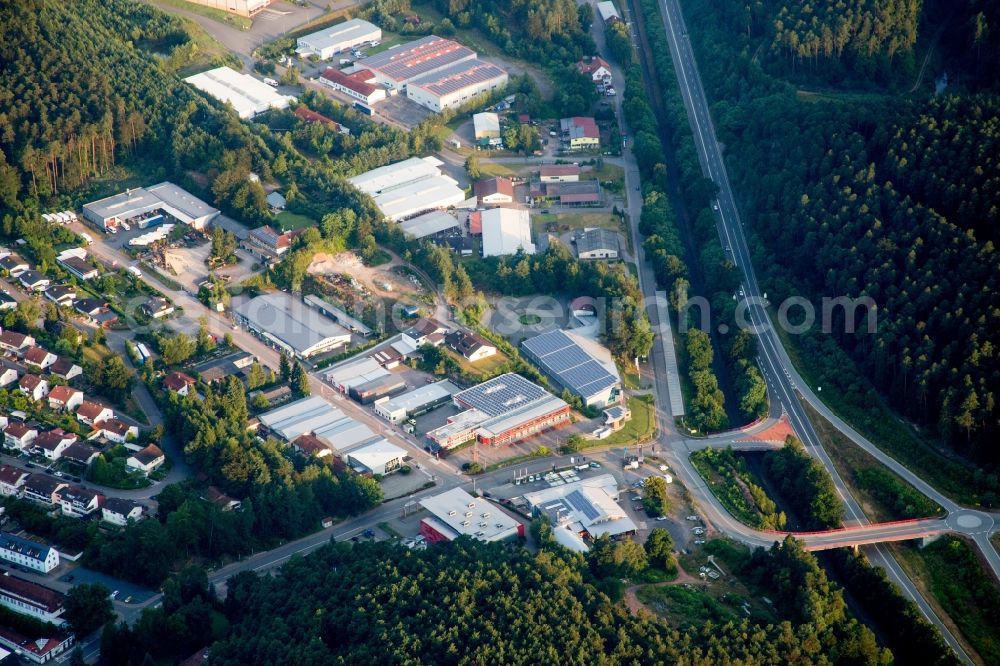 Aerial photograph Hauenstein - Building and production halls on the premises of Josef Seibel Schuhfabrik GmbH in Hauenstein in the state Rhineland-Palatinate, Germany