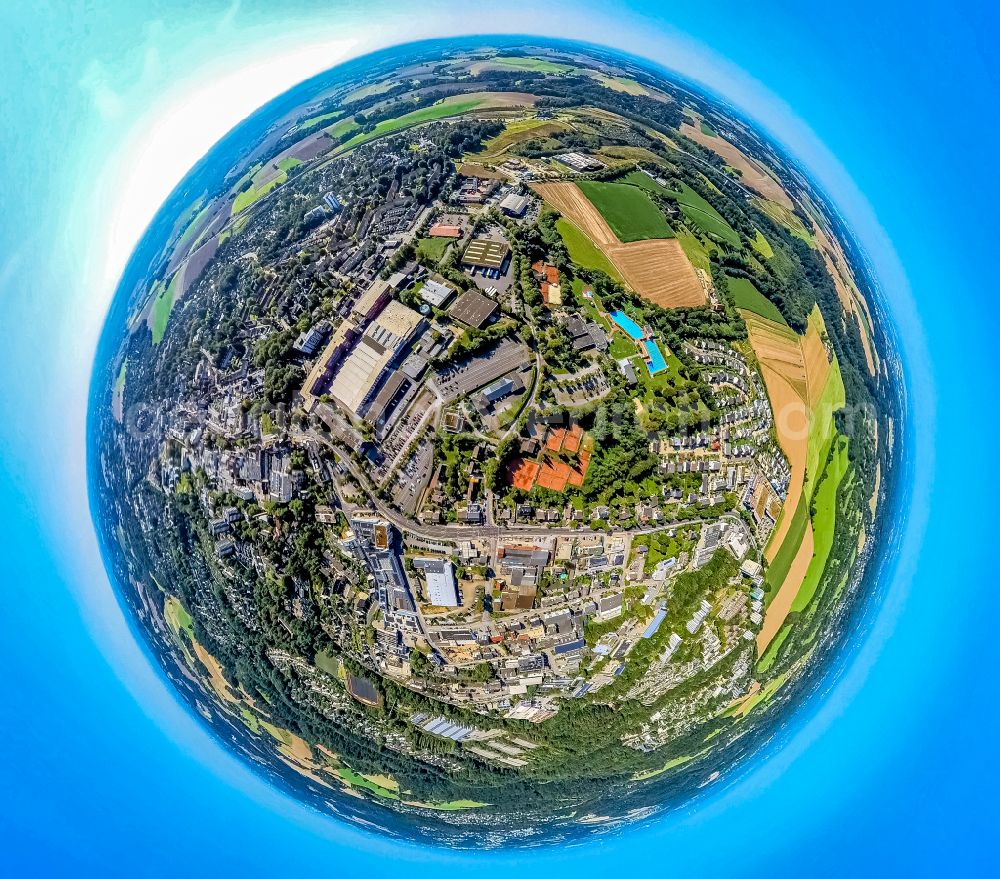 Aerial photograph Heiligenhaus - Building and production halls on the premises Kiekert AG on street Ratinger Strasse in Heiligenhaus at Ruhrgebiet in the state North Rhine-Westphalia, Germany