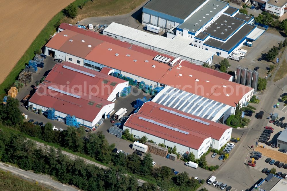 Aerial image Talheim - Building and production halls on the premises of KNIPPING KUNSTSTOFFTECHNIK Gessmann GmbH on the Sontheimer Feld in Talheim in the state Baden-Wurttemberg, Germany