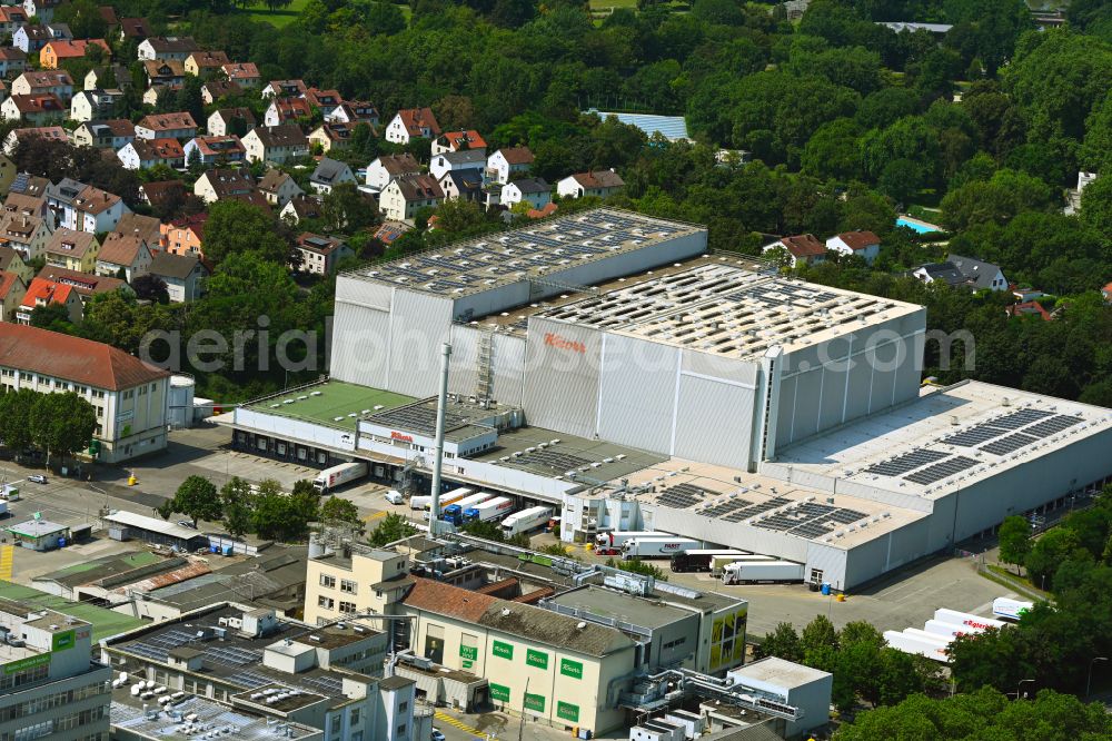 Aerial photograph Heilbronn - Building and production halls on the premises of Knorr - Unilever Deutschland GmbH on street Besigheimer Strasse in Heilbronn in the state Baden-Wuerttemberg, Germany