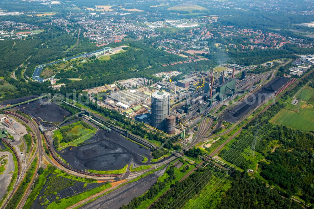 Aerial photograph Bottrop - Factory premises of the steel construction company Kokerei Prosper - ArcelorMittal Bottrop GmbH in Bottrop in the Ruhr area in the state of North Rhine-Westphalia