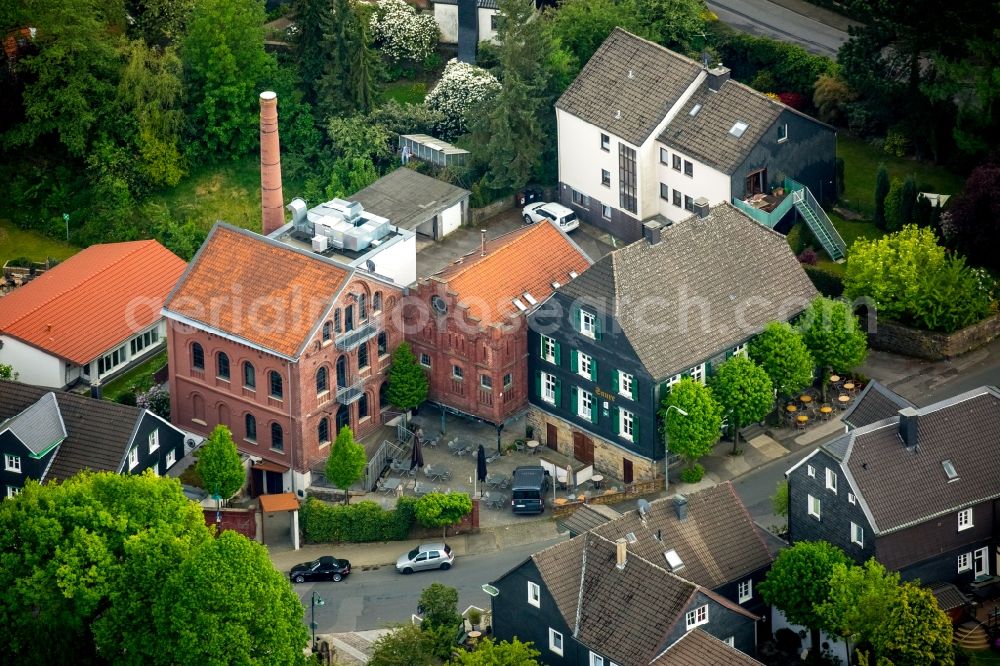 Aerial image Gevelsberg - Building and production halls on the premises of the Kornbrennerei Bettina Bothe at the Elberfelder Strasse in Gevelsberg in the state North Rhine-Westphalia
