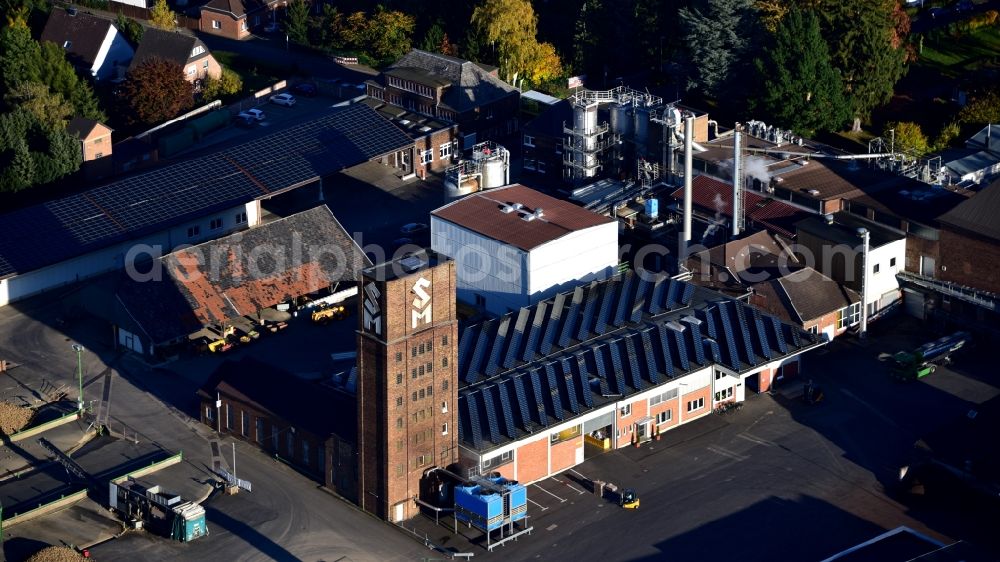 Aerial image Meckenheim - Building and production halls on the premises of Krautfabrik Josef Schmitz KG in Meckenheim in the state North Rhine-Westphalia, Germany