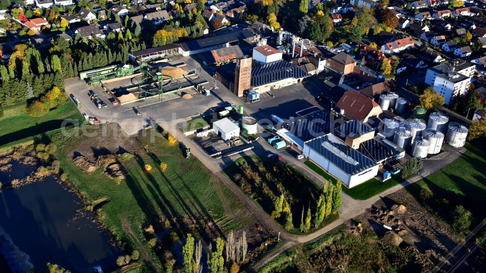 Meckenheim from above - Building and production halls on the premises of Krautfabrik Josef Schmitz KG in Meckenheim in the state North Rhine-Westphalia, Germany