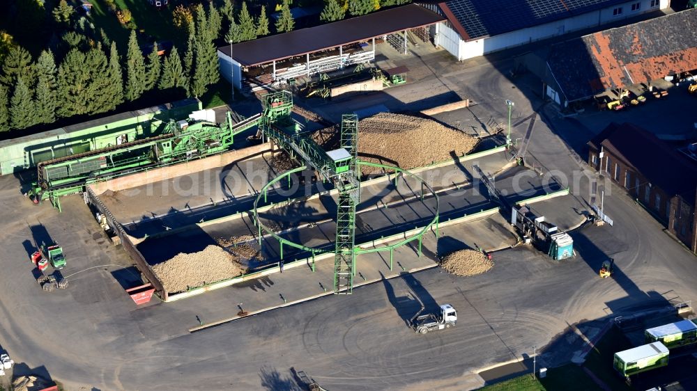 Meckenheim from the bird's eye view: Building and production halls on the premises of Krautfabrik Josef Schmitz KG in Meckenheim in the state North Rhine-Westphalia, Germany