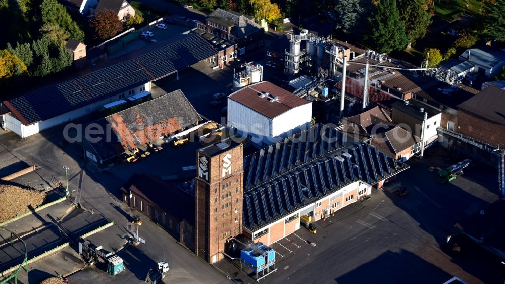 Aerial photograph Meckenheim - Building and production halls on the premises of Krautfabrik Josef Schmitz KG in Meckenheim in the state North Rhine-Westphalia, Germany