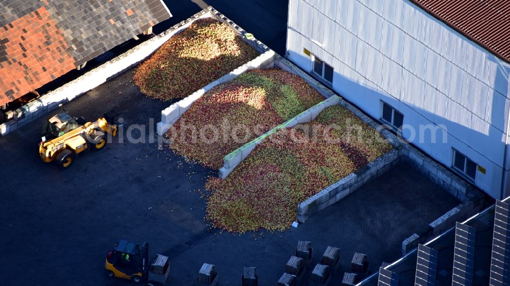 Meckenheim from the bird's eye view: Building and production halls on the premises of Krautfabrik Josef Schmitz KG in Meckenheim in the state North Rhine-Westphalia, Germany