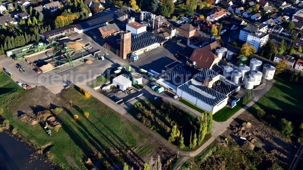 Meckenheim from the bird's eye view: Building and production halls on the premises of Krautfabrik Josef Schmitz KG in Meckenheim in the state North Rhine-Westphalia, Germany