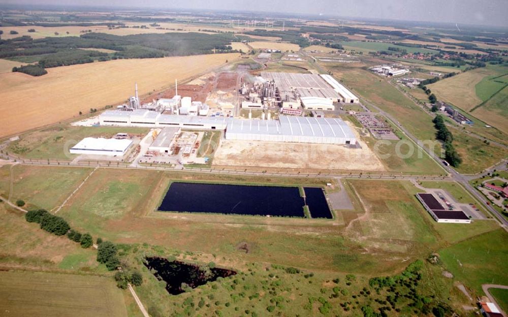 Aerial image Heiligengrabe - Werksgelände der KRONOTEX GmbH im Gewerbegebiet Heiligengrabe. 08.07.02